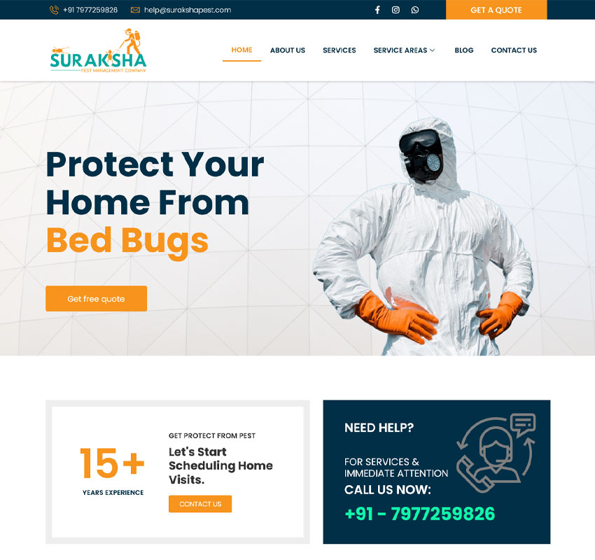 wordpress-website-design-for-suraksha-pest-management-company